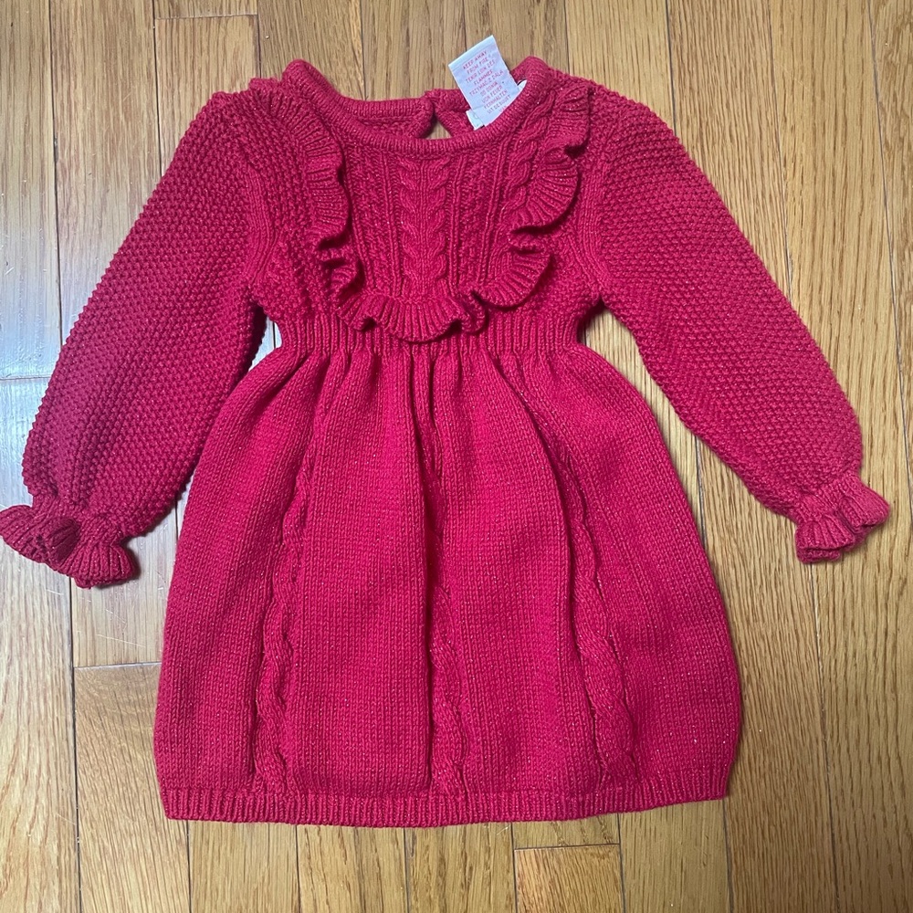Cynthia Rowley Sparkly red sweater dress‎ (6-9 months)